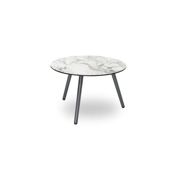 Tokio side table anthracite/white marble