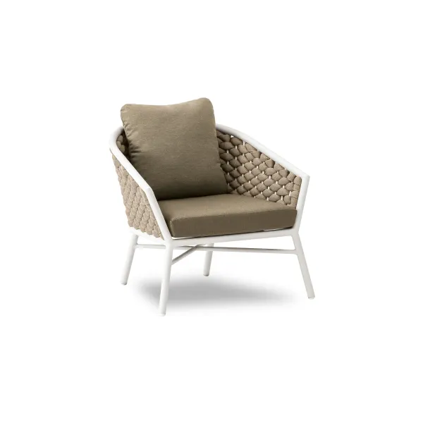 Dub Lounge Armchair white/beige