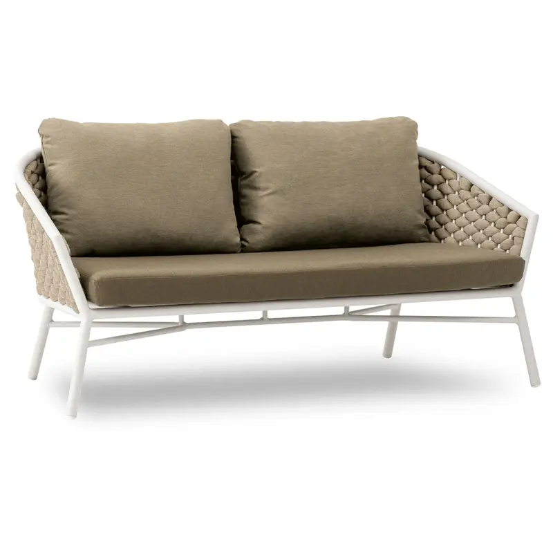 Dub 2 seater Sofa white/beige