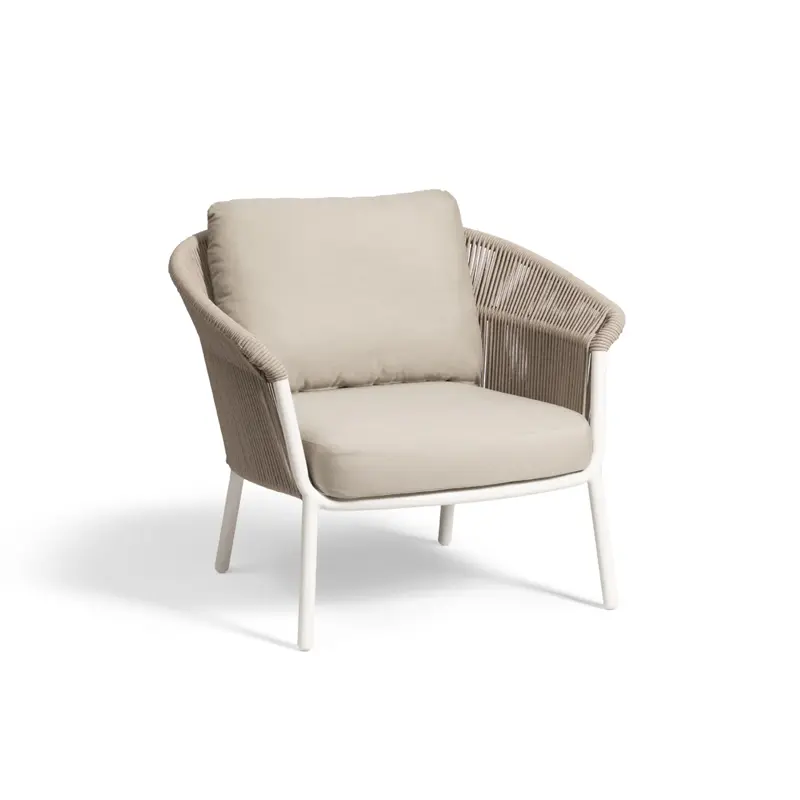 Lake Lounge Armchair white/beige