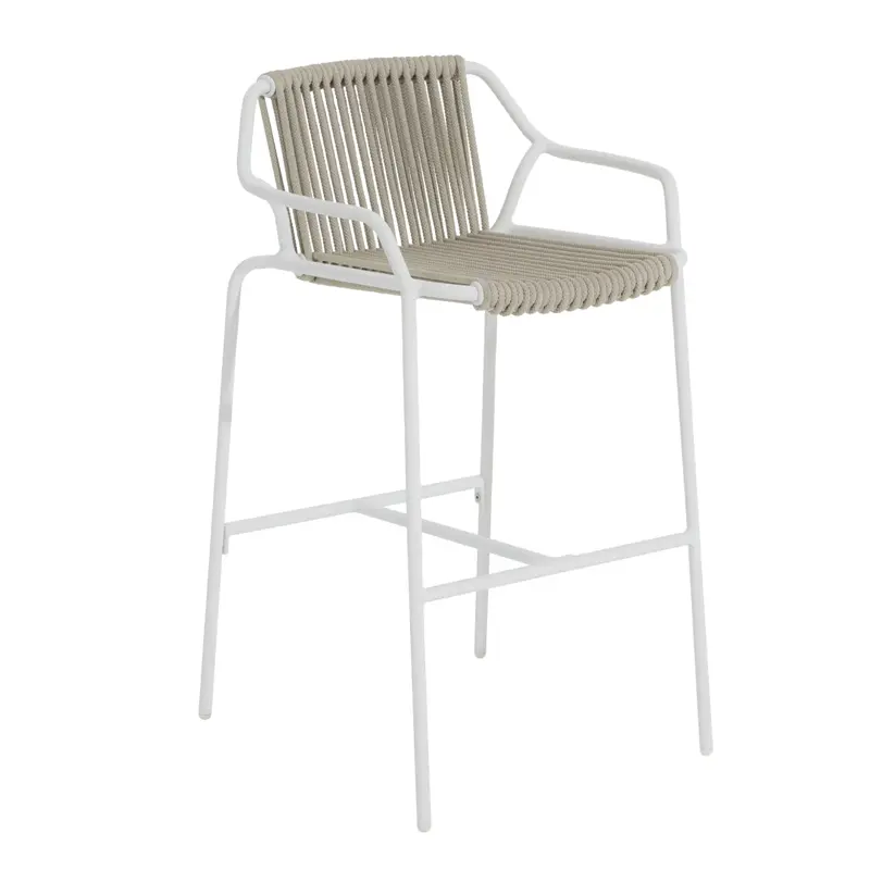 Easy barstool white / beige