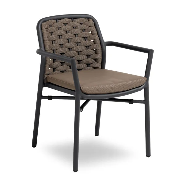 Flora Armchair anthracite/taupe