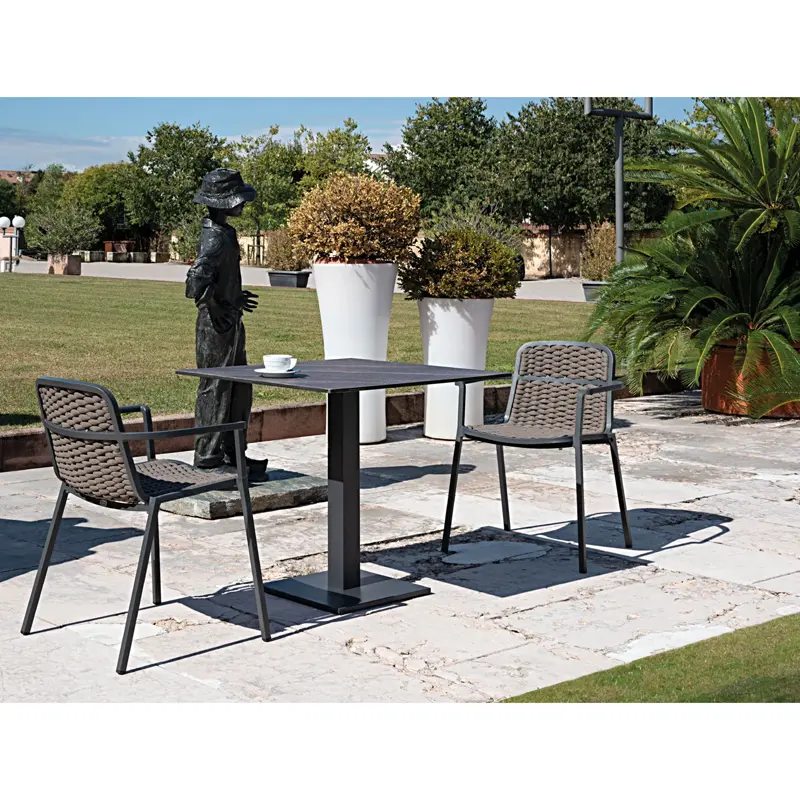 Lugano cm. 40x40 base anthracite (Table bases)